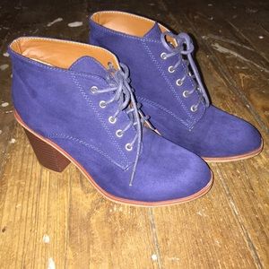 Spring chunky heel booties